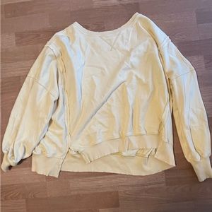 American Eagle/ Aerie Oversized Crewneck- Yellow